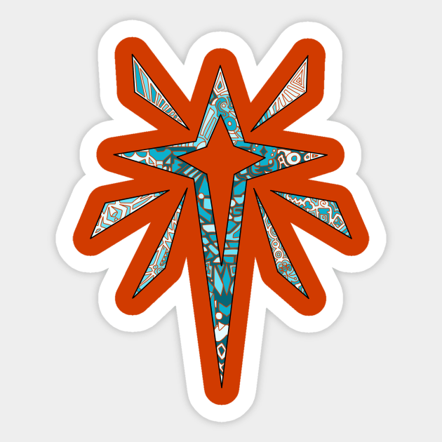 Saphire Star monster hunter (lined) Sticker by paintchips